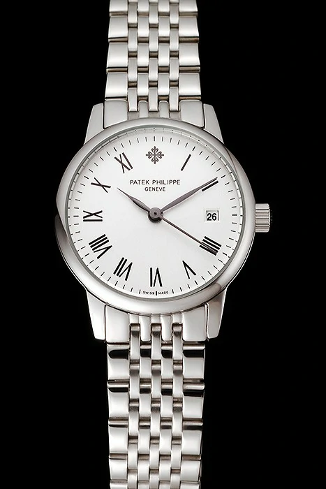 Patek Philippe Calatrava Ladies White Dial Stainless Steel Case And Bracelet new123939