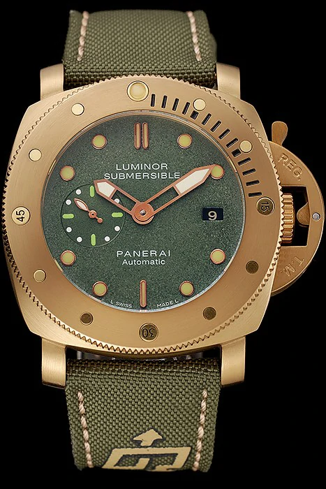 Panerai Luminor Submersible 1950 3 Days Green Dial Green Bracelet new124468