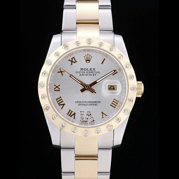 Rolex Datejust Diamond Bezel White Dial new58645