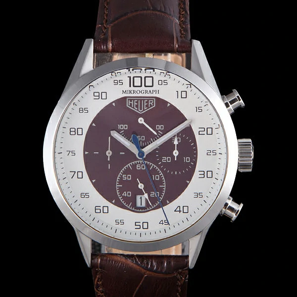 Tag Heuer Carrera Mikrograph Limited Edition Brown Leather Strap new59050