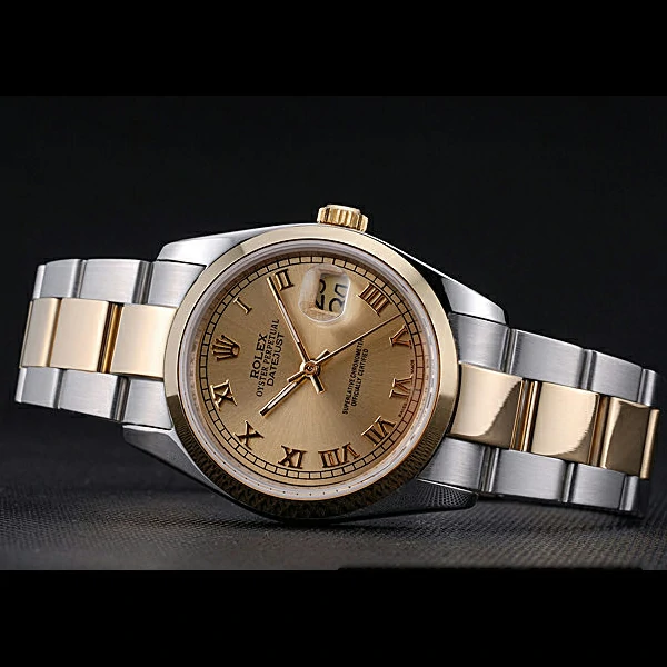 Rolex Datejust Stainless Steel And Gold Case Gold Dial new60161