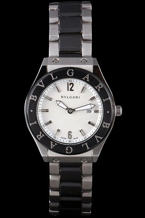 Bvlgari Diagono 32mm White Dial Two Tone Bracelet new116393