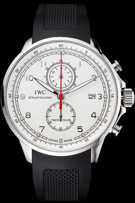 IWC Portugieser Yacht Club White Dial Stainless Steel Case Black Rubber Strap new121925