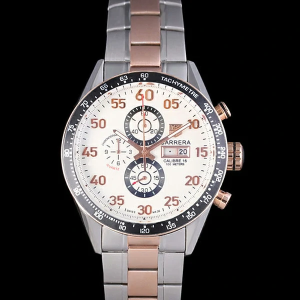 Tag Heuer Carrera Rose Gold and Stainless Steel Bracelet new59433
