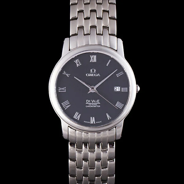 Omega DeVille Stainless Steel Bracelet Black Dial new59770