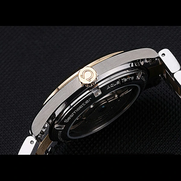Omega Seamaster Planet Ocean GMT Black Dial Two Tone Band new60291
