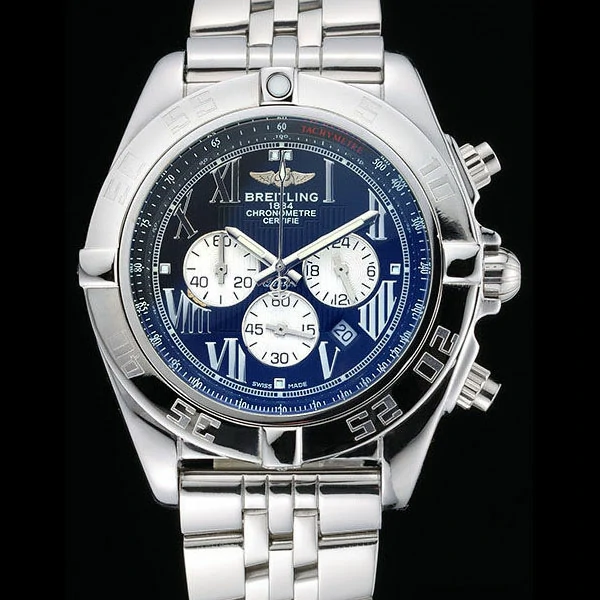 Breitling Chronomat Certifie Black Dial Stainless Steel Bracelet new60320