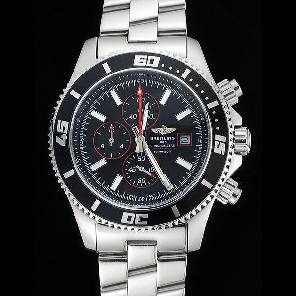 Breitling Superocean Chronograph II Black Dial Stainless Steel Bracelet new60322