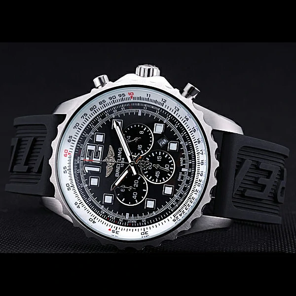 Breitling Professional Chronospace Blue Dial Rubber Bracelet new60393