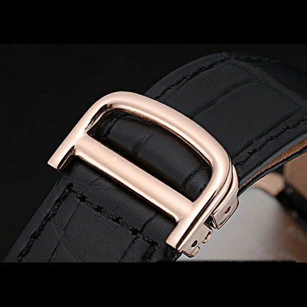Cartier Tank MC White Dial Gold Case Black Leather Strap new60468