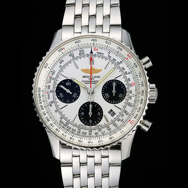 Breitling Navitimer White Dial Stainless Steel Bracelet new60335
