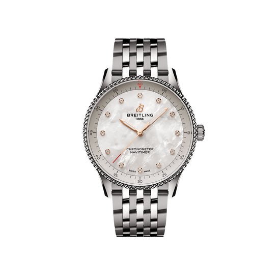 Breitling Replica Watch Navitimer 32, Stainless steel and 12 Diamonds, A77320E61A2A1