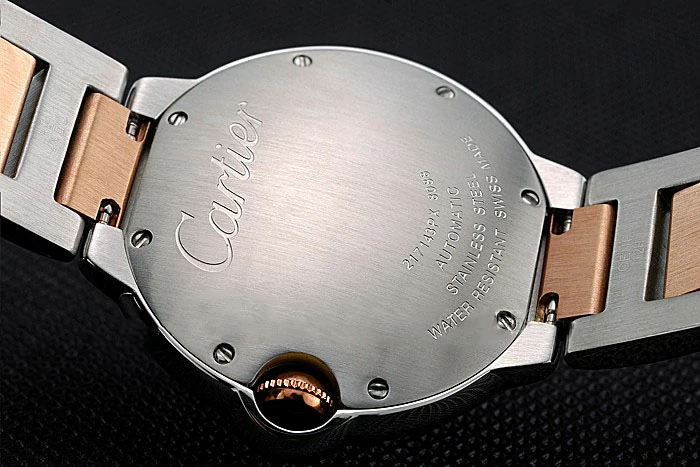 Cartier Ballon Bleu 36mm Silver Dial Stainless Steel Case Two Tone Rose Gold Bracelet new120849