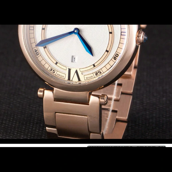 Cartier Ballon Bleu Rose Gold Stainelss Steel Strap White Dial new59527