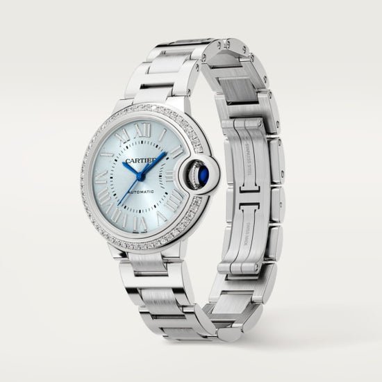 Cartier Replica Watch Ballon Bleu de Cartier Replica Watch, Stainless Steel and Diamonds, 33mm, W4BB0028
