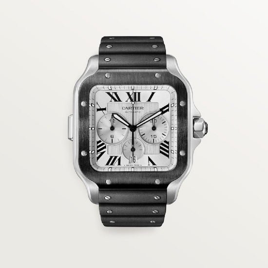 Cartier Replica Watch Santos de Cartier Replica Watch Chronograph, Stainless Steel, 43.3mm, WSSA0017
