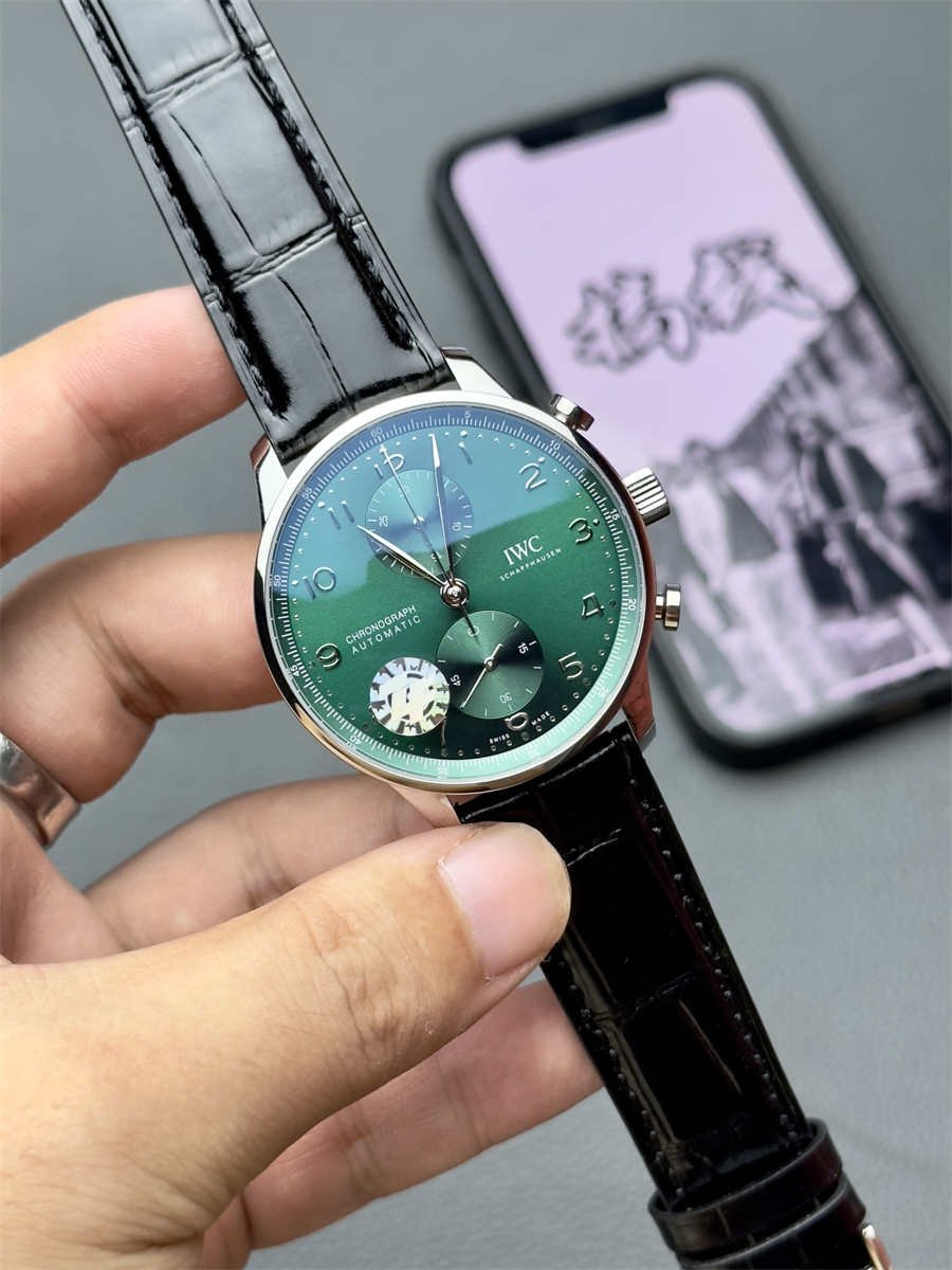 IWC Portugieser Green Dial Replica – ZF Factory IW371615 Chronograph with Automatic Movement