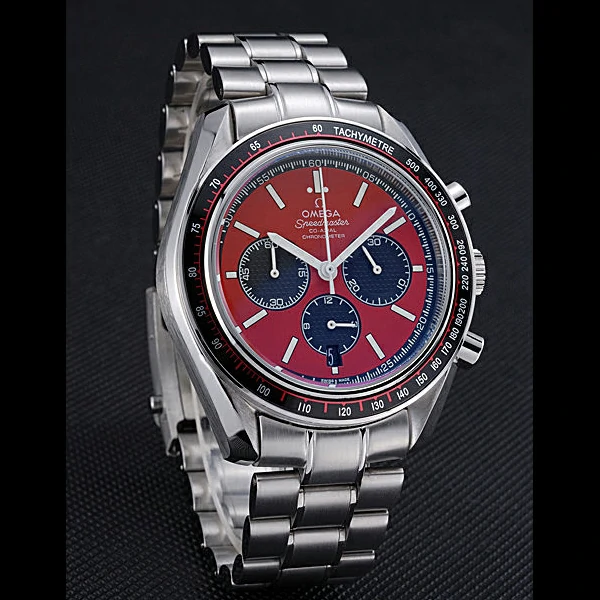 Omega Speedmaster Red Grey Stainless Steel Strap new59955