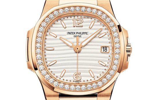 Patek Philippe Replica Watch Nautilus Quartz Diamond Ladies Watch, 18k Rose Gold, 32mm, 7010/1R-011