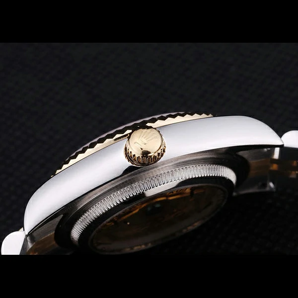 Rolex Datejust Gold Dial Diamonds Ribbed Bezel new58633