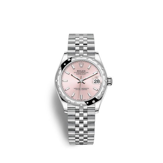 Rolex Replica Watch Datejust 31, Oystersteel, 18kt White Gold and diamonds, 278344RBR-0016