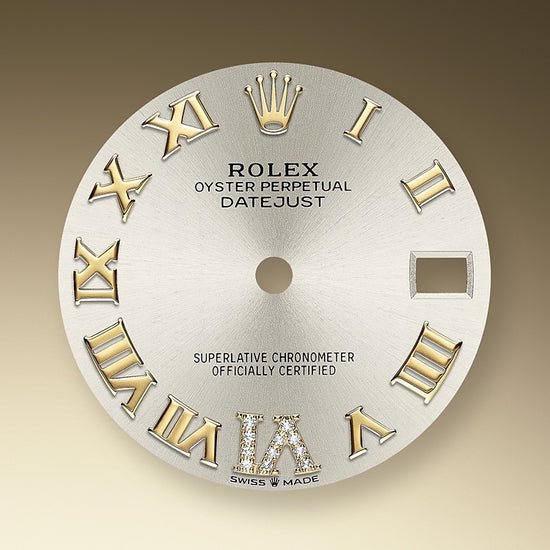 Rolex Replica Watch Datejust 31, Oystersteel, 18kt Yellow Gold and diamonds, 278383RBR-0004