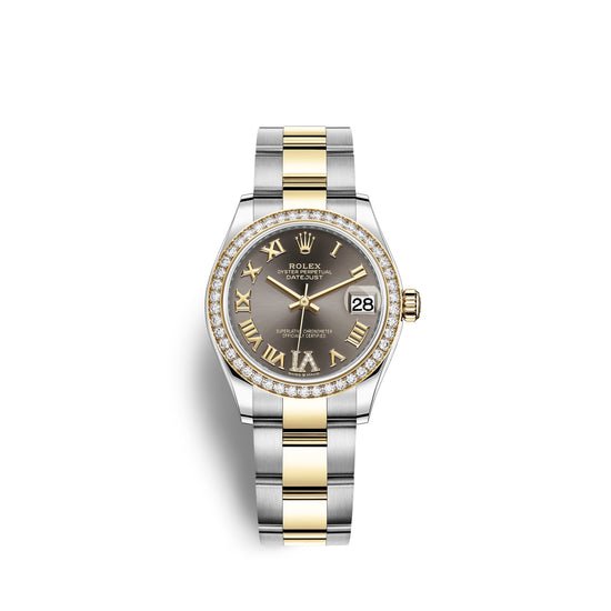 Rolex Replica Watch Datejust 31, Oystersteel, 18kt Yellow Gold and diamonds, 278383RBR-0017