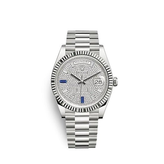 Rolex Replica Watch Day-Date 40 White gold 228239-0049