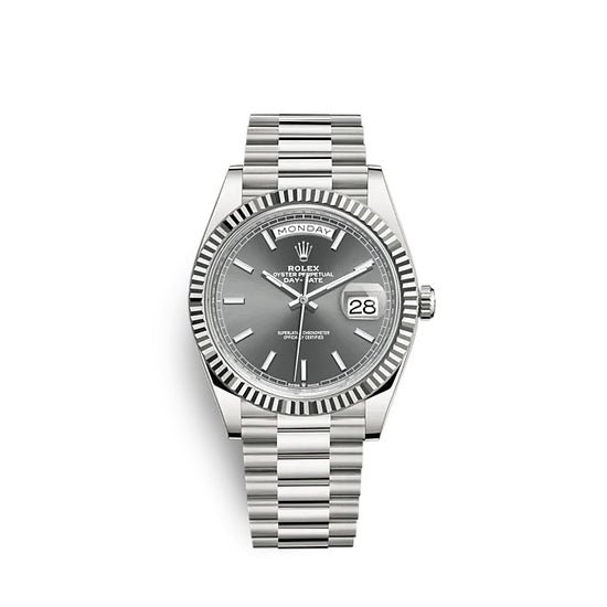 Rolex Replica Watch Day-Date 40 White gold 228239-0060