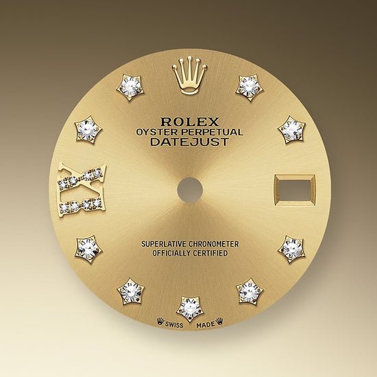 Rolex Replica Watch Lady-Datejust 28, 18kt Yellow Gold and diamonds, 279138RBR-0006