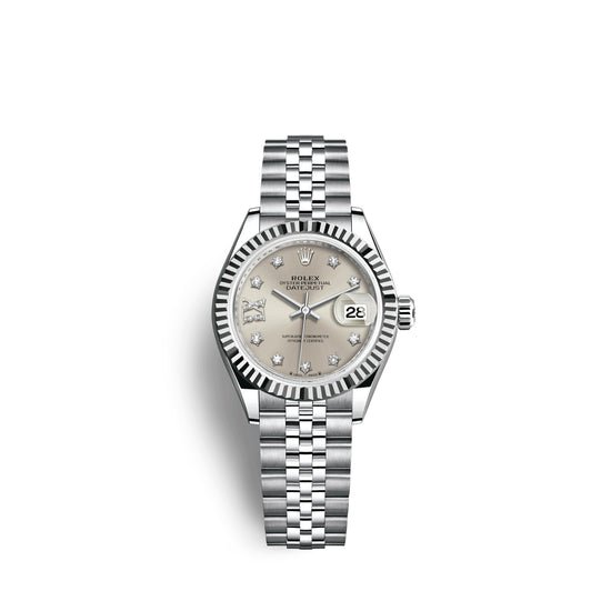 Rolex Replica Watch Lady-Datejust 28, Oystersteel and 18k White Gold, 279174-0021