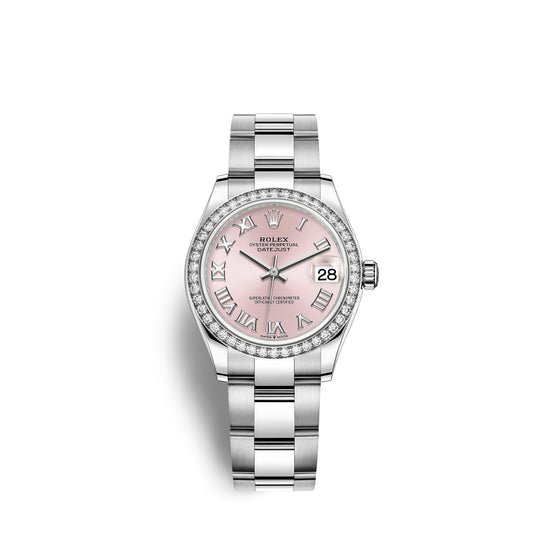 Rolex Replica Watch Lady-Datejust 28, Oystersteel and 18k White Gold, 279384RBR-0006