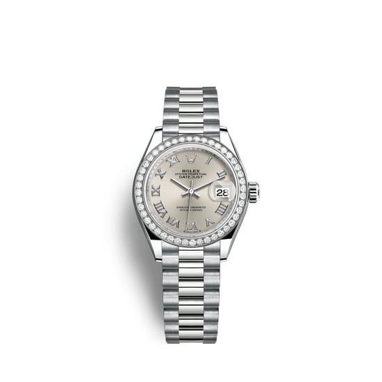 Rolex Replica Watch Lady-Datejust 28mm, 18k White Gold, 279139rbr-0007