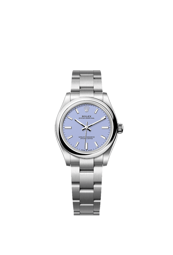 Rolex Replica Watch Oyster Perpetual, Oystersteel, 31mm, Lavender dial, Domed Oyster, 277200-0014