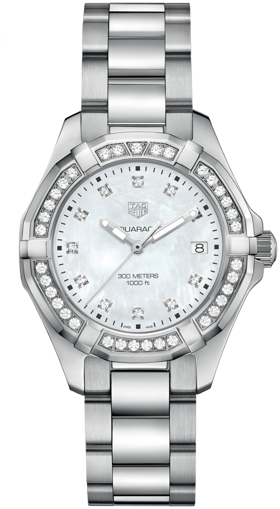 TAG Heuer Aquaracer, Stainless Steel and Diamonds set, 35mm, WBD131C.BA0748