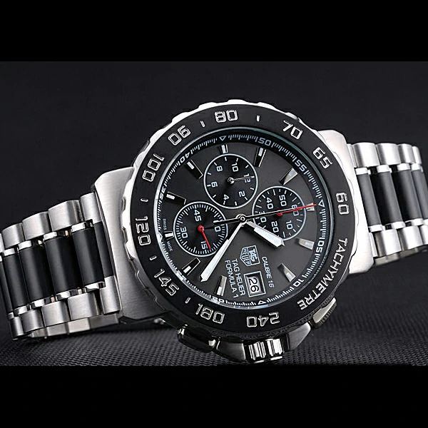 Tag Heuer Formula 1 Calibre 16 Chronograph Grey Dial Two Tone Stainless Steel Band new60308
