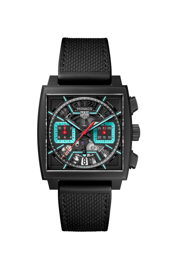TAG Heuer Monaco Chronograph Skeleton, Black DLC Titanium, Automatic, 39mm, CBL2184.FT6236